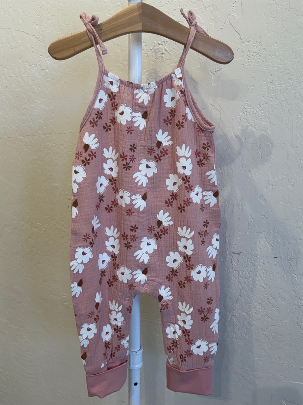 deux par deux Mauve Pink Floral Romper